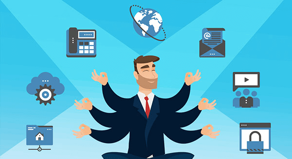 A man balancing IT efforts and the importance of professional help