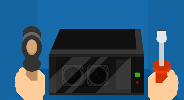A Hand holding tools near a computer conveying risk of DIY computer repair